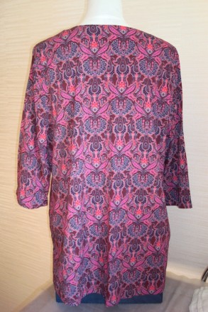 Красивая, легкая, воздушная женская удлиненная блуза из вискозы большого размера. . фото 5