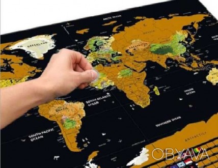 Отличная карта для развития вашего ребенка, можно стирая карту изучать страны ми. . фото 1