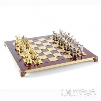 Товар на сайте >>>S5RED шахматы "Manopoulos", "Геркулес", латунь, в деревянном ф. . фото 1