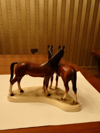 Статуэтка "Две лошади", произведена в период с 1958 - 1980 г., на изве. . фото 3