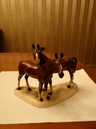 Статуэтка "Две лошади", произведена в период с 1958 - 1980 г., на изве. . фото 2