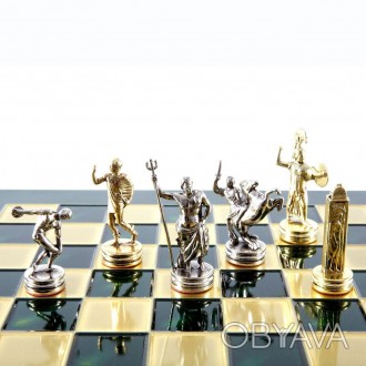 Товар на сайте >>>S7GRE шахматы "Manopoulos", "Дискобол", латунь, в деревянном ф. . фото 1