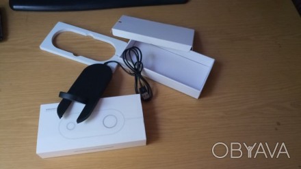 Двойная беспроводная зарядка с технологией QI для iPhone, iWatch, Samsung,