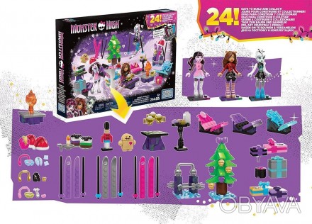 
	Мега Блокс Адвент-календарь Monster High Mega Bloks Monster High Advent Calend. . фото 1