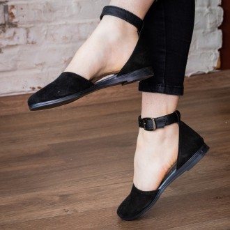 Женские туфли черные Valmont 2971 Туфли женские выполнены из натуральной замши. . . фото 3