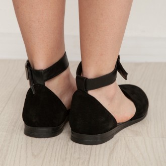 Женские туфли черные Valmont 2971 Туфли женские выполнены из натуральной замши. . . фото 9