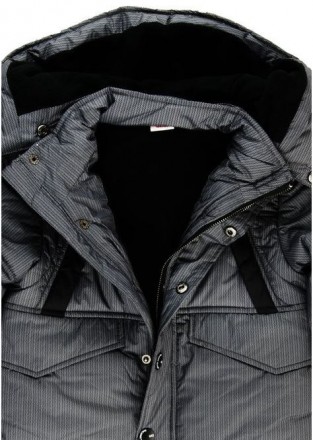 Зимняя куртка от ТМ WHOOPI р. 110, 116.

- Черно-серый орнамент - ёлочка

- . . фото 6