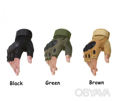 Тактичні рукавиці без пальців з кістками.
Розмір: M-L
Колір: Олива, чорний, пі. . фото 1
