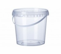 Ведро пластиковое для меда 1 л (сертифицированное). Николаев. фото 1