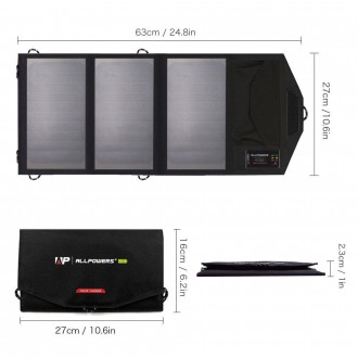 Туристическая портативная солнечная батарея ALLPOWERS 5V 15W 10000 mAh (переносн. Львов. фото 1 Туристическая портативная солнечная батарея ALLPOWERS 5V 15W 10000 mAh (переносн. Львов. фото 1