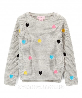 Детский теплый свитер сердечки серый для девочки 0175
Замеры:
Размер: 10-12 (рос. . фото 2