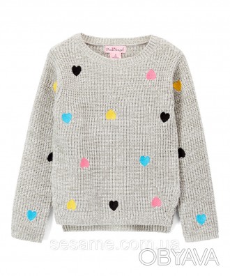 Детский теплый свитер сердечки серый для девочки 0175
Замеры:
Размер: 10-12 (рос. . фото 1