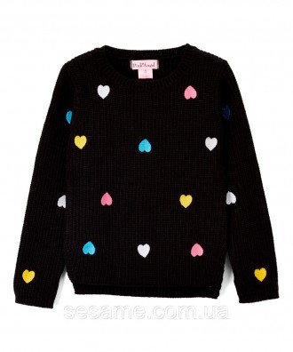 Детский теплый свитер сердечки черный для девочки 0174
Замеры:
Размер: 7-8 (рост. . фото 2