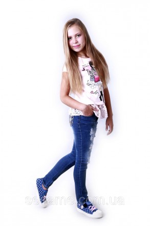 Детская футболка DKNY персиковая для девочки, 0183
Замеры:
Размер: 8-10 (рост 13. . фото 6
