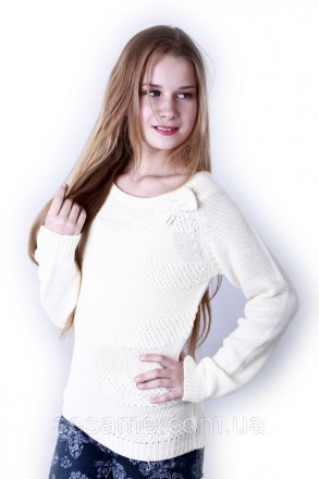 Детский теплый свитер молочный с бантиком для девочки, 0177
Замеры:
Размер: 14 (. . фото 5