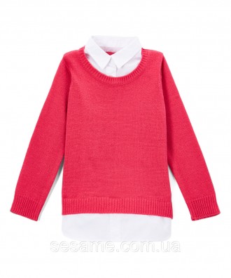 Детский теплый свитер розовый с белым воротником для девочки, 0178
Замеры:
Разме. . фото 2