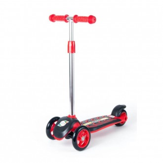 Самокат с бол.рулем КРАСНЫЙ в п/э Орион /1/ (164_бр Красн). Днепр. фото 1