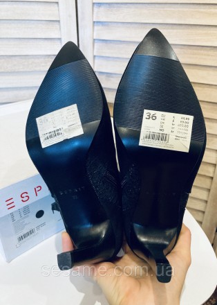 Ботинки на каблуке замшевые чёрные Esprit.
Изящные и очень удобные ботиночки на . . фото 5