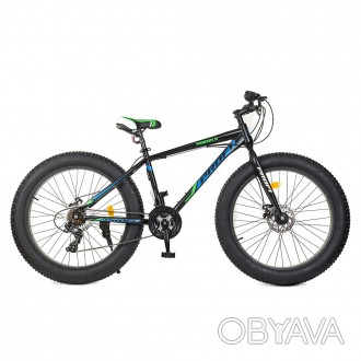 Велосипед 26 д. EB26POWER 1.0 S26.5сталь.рама17",Shimano21SP,ал.DB,ал.обод, 26*4. . фото 1