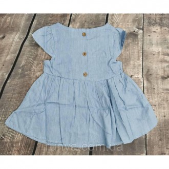 Платье детское на лето для девочки. Ткань: тонкий джинс, позади застегивается на. . фото 6