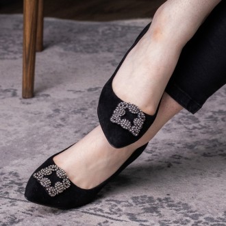 Женские туфли черные Cisco 3030 Туфли женские выполнены из искусственной замши. . . фото 3