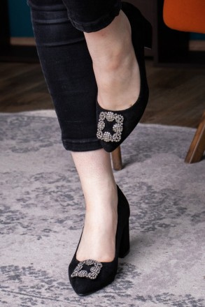 Женские туфли черные Cisco 3030 Туфли женские выполнены из искусственной замши. . . фото 7