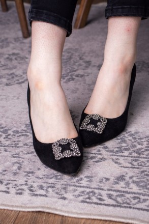 Женские туфли черные Cisco 3030 Туфли женские выполнены из искусственной замши. . . фото 6