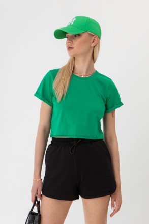 Женская футболка Stimma Маренея. Модель в стиле оверсайз. Прямой фасон. Круглый . . фото 2