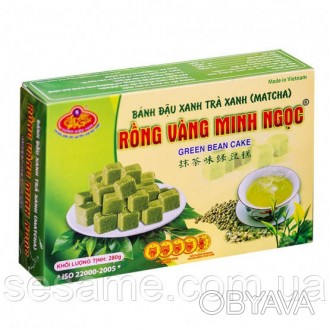 Халва з Маша з зеленим чаєм Матча Rong Vang Minh NgocGreen Bean Cake в коробці 2. . фото 1