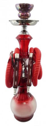 Кальян 2 трубки цвета в ассортименте: красный и черный
Калья́н (перс. قلیان‎ — g. . фото 2