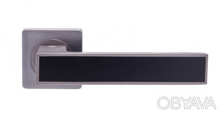 
Ручка дверная на квадратной розетке Gavroche MAGNIUM Mg – A1 MBN/BLACK черный н. . фото 1