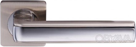 
Ручка дверная на квадратной розетке Gavroche CROMIUM Сr – A1 матовый никель / х. . фото 1