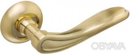 
Ручка дверная на круглой розетке Gavroche PROМETIUМ Pm – А5 золото / матовое зо. . фото 1