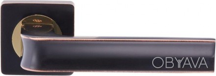 
Ручка дверная на квадратной розетке Gavroche CALIFORNIUM Cf – A1 черный матовый. . фото 1