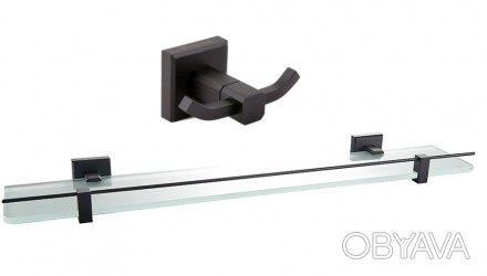
Комплект Aqua Rodos Leonardo состоит: крючок для полотенец двойной, полка стекл. . фото 1