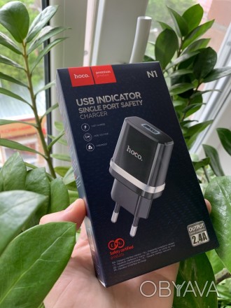 
 Сетевое зарядное устройство USB Hoco - качественный и практичный аксессуар для. . фото 1