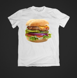 Футболка женская с принтом burger. Киев. фото 1 Футболка женская с принтом burger. Киев. фото 1