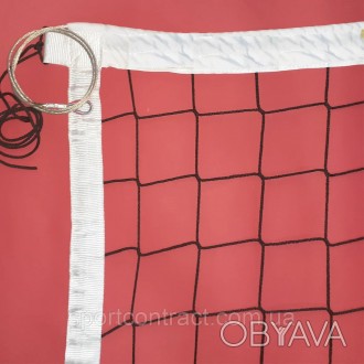 Волейбольная сетка «ЕВРО НОРМА ЛАЙТ» с тросом — это высококачественное изделие с. . фото 1