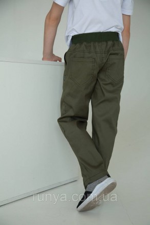 Детские брюки джеггинсы для мальчика Walk. Брюки джеггинсы для мальчика из однот. . фото 3