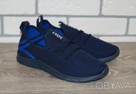 Мужские синие кроссовки, размеры: 41-45