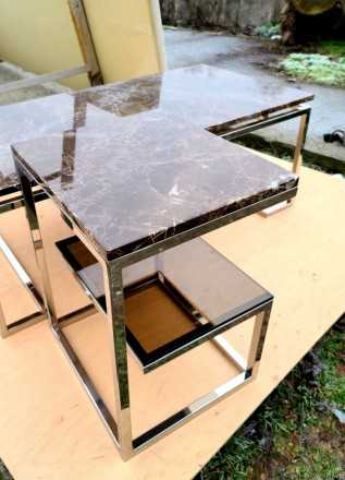 Дизайнерская мебель из нержавеющей стали и стекла/мрамора/дерева.

Высшее каче. . фото 8