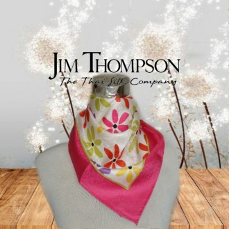 Невероятно красивый платок из тайского шёлка люксового бренда Jim Thompson, Таил. . фото 3