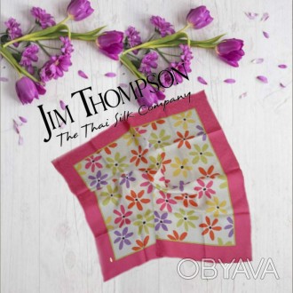Невероятно красивый платок из тайского шёлка люксового бренда Jim Thompson, Таил. . фото 1