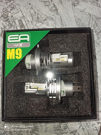 LED лампы EA H4 M9. 
Световой поток 5000 lm; цветовая температура 5000k;  тип ц. . фото 1