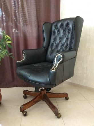 Продам офісне крісло для керівника в шикарному стані. Повністю натуральна шкіра:. . фото 6