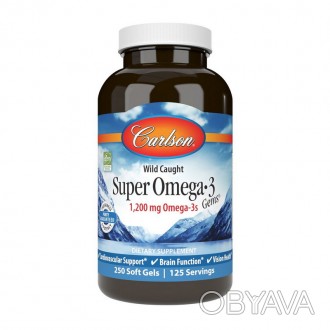 Super Omega марта 1200 mg от Carlson Labs для тех, кто не соблюдает диету с выс. . фото 1