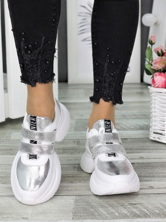 Кросівки шкіряні білі 7299-28.Це взуття многофункціональне- в ньому можна ходити. . фото 5