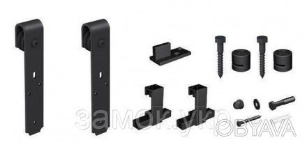 Комплект фурнитуры на одни двери VALCOMP BRAGI Mantion ROC Design черный матовый. . фото 1