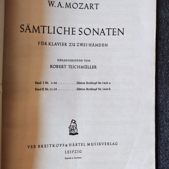 Mozart klaviersonaten Robert Teichmuller.Edition Breitkpf.Nr.5425a.125стр.Состоя. . фото 3