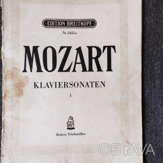 Mozart klaviersonaten Robert Teichmuller.Edition Breitkpf.Nr.5425a.125стр.Состоя. . фото 1